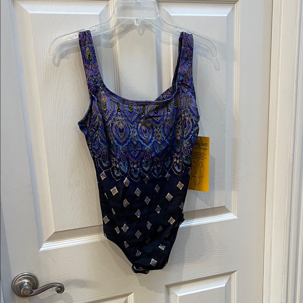 Longitude Blue and Purple One Piece Swimsuit